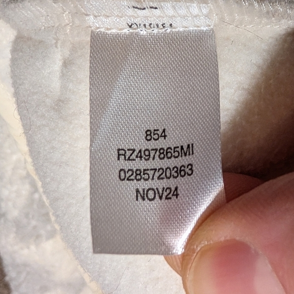 Z by Zella Women's Cozy Cream Gray Fleece Button Snap Jacket XL - Picture 4 of 5